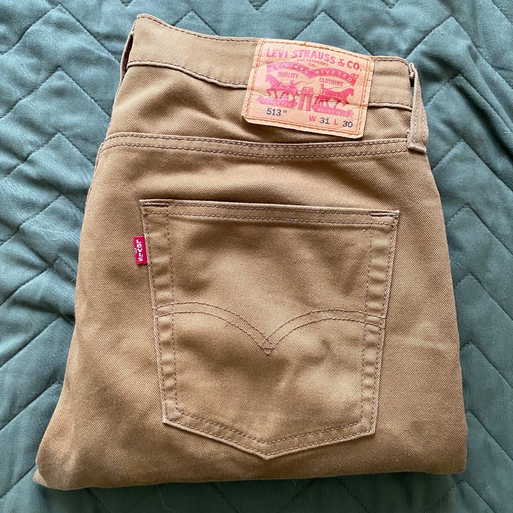 Men's Levi's® 513™ Slim Straight Pants in Beige